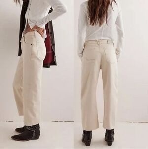 We The Free Free People Deep Trance Dropped Boyfriend Jeans Size 28 Wide Leg